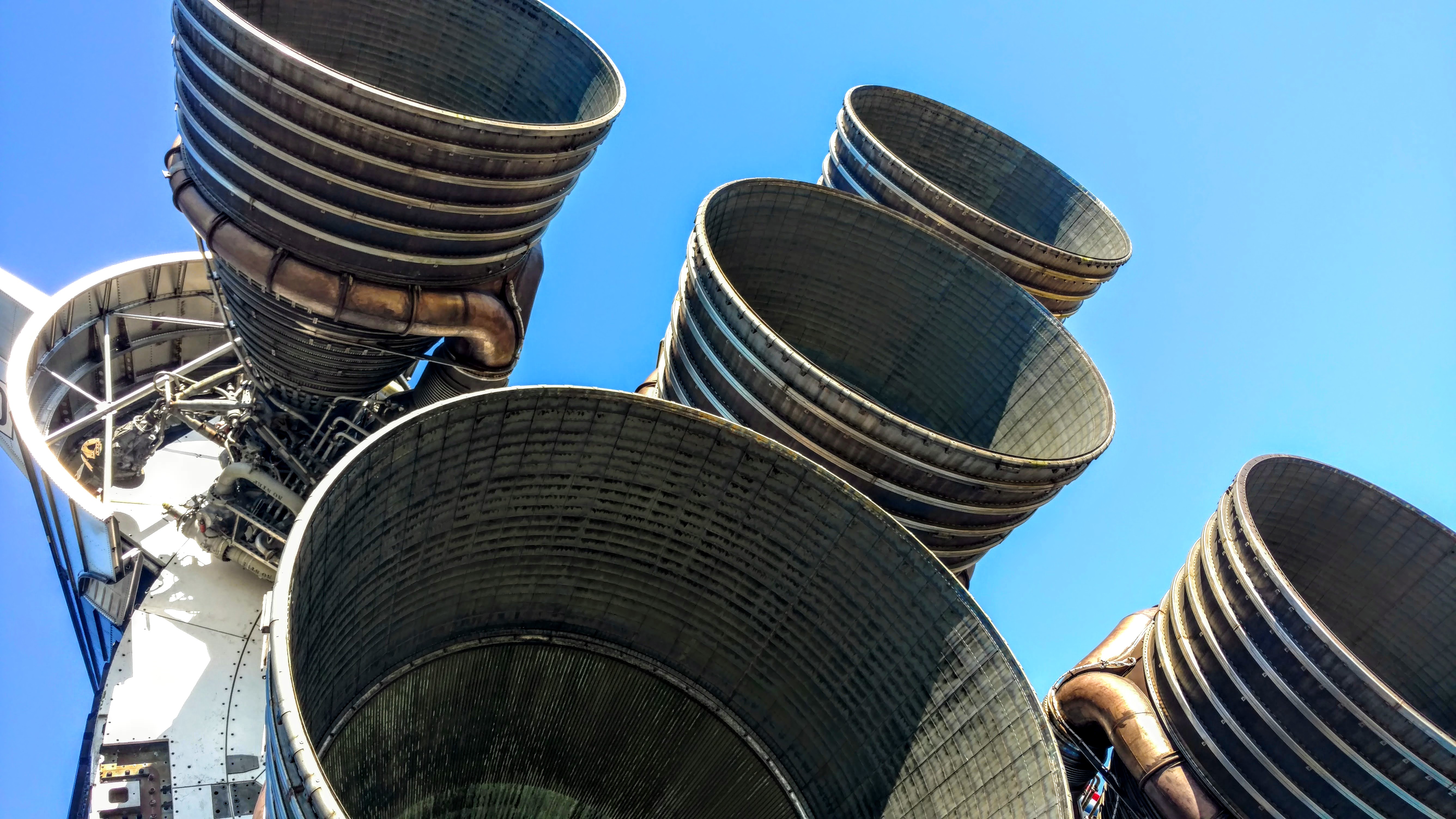 Saturn V first stage located at Infinity Science Center near Waveland